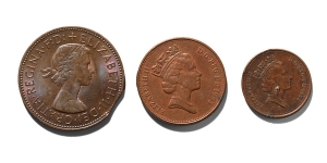 Group of Three [3] CU Error British Coins.