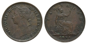Great Britain. Hanover, Victoria AE Farthing.