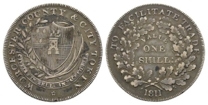 Worcestershire, Worcester AR Shilling.