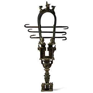 Egyptian Bronze Sistrum with Bes and Hathor