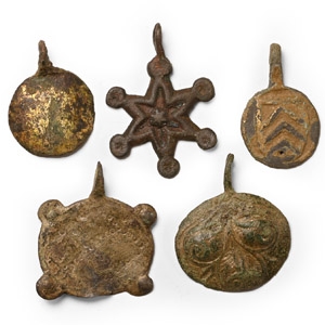 Medieval Knights Enamelled Bronze Heraldic Horse Harness Pendant Collection