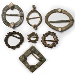 Medieval Bronze Ring Brooch Collection