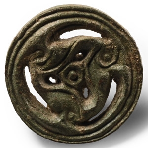 Iron Age Celtic Bronze La Tene Triskele Mount