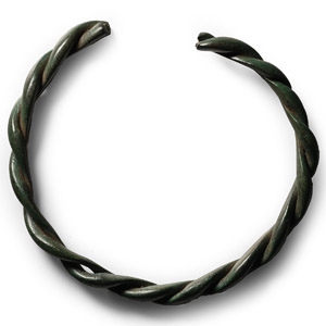 Viking Bronze Twisted Twin Bar Bracelet