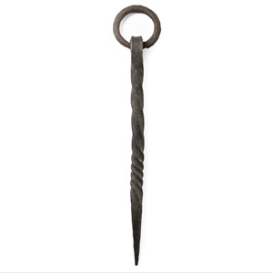 Large Viking Age Bronze Twisted Ring Pin
