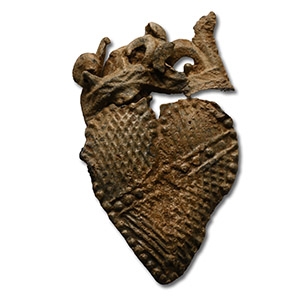 Medieval Pewter Crowned Heart Pilgrims Badge