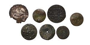 Group of Seven [7] Jettons and Tokens.