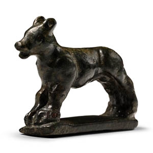 Roman Bronze Figure of a Hunting Dog