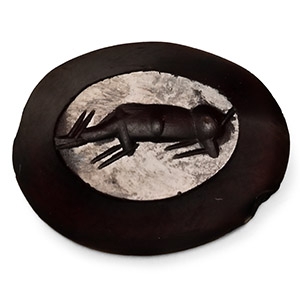 Roman Garnet Gemstone Depicting a Hunting Dog