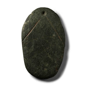 Western Asiatic Schematic Green Schist Idol