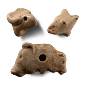 Mesopotamian White Marble Animal Amulets