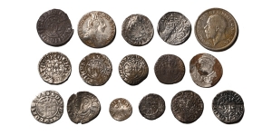 Group or Sixteen [16] Medieval Hammered and Later AR Coins Group.
