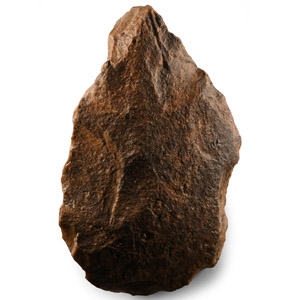 Stone Age Acheulean Dark Red Quartzite Homo Erectus Handaxe