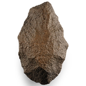 Stone Age Acheulean Dark Red Quartzite Homo Erectus Handaxe