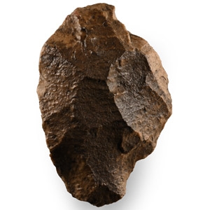 Stone Age Acheulean Dark Red Quartzite Homo Erectus Handaxe