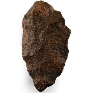 Stone Age Acheulean Dark Red Quartzite Homo Erectus Handaxe