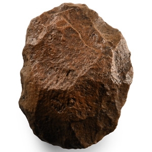 Stone Age Acheulean Dark Red Quartzite Homo Erectus Handaxe