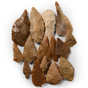 Stone Age Tilemsi Valley Flint Arrowhead and Point Group
