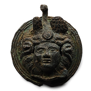 Roman Bronze Phalera with Medusa