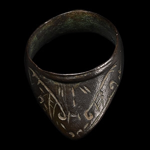 Medieval Bronze Archers Thumb Ring