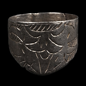 Medieval Silver Archers Thumb Ring