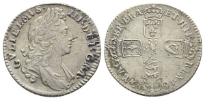 Great Britain. Stuart (Orange), William III AR Shilling.