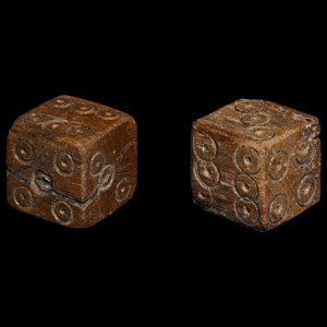 Roman Bone Dice Pair
