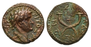 Titus, as Caesar, AE 18mm of Gadara, Decapolis.