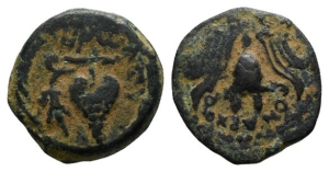 Judaea. Herodians, Herod II Archelaos AE Prutah.