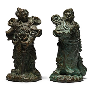Chinese Bronze Guardian Figures