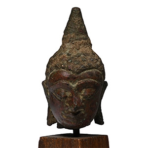 Thai Bronze Head of Buddha