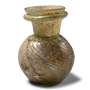 Roman Glass Sprinkler Flask with Iridescence