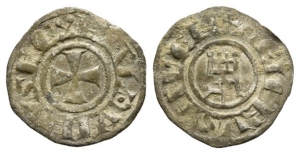 Crusaders. Latin Kingdom of Jerusalem, Baldwin III AR Denier.