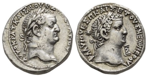 Vespasian, with Titus as Caesar, AR Tetradrachm of Antioch, Seleucis and Pieria.