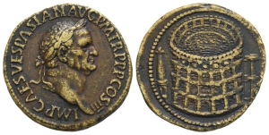 Reproduction of Vespasian AE Sestertius.