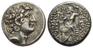 Seleukid Empire, Antiochos VIII Epiphanes (Grypos) Fourrée Tetradrachm.