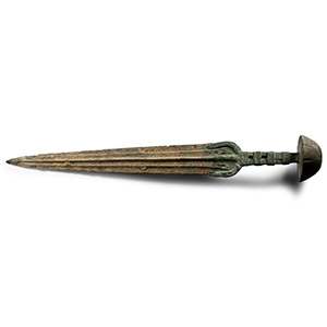 Luristan Bronze Sword with Mushroom Pommel