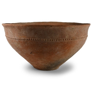 Large Western Asiatic Burnished Redware Terracotta Vessel