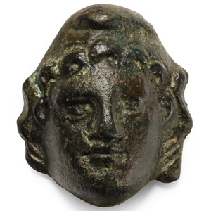 Roman Bronze Head of Attis Mount