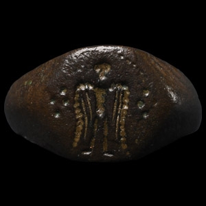 Byzantine Bronze Ring with Eagle