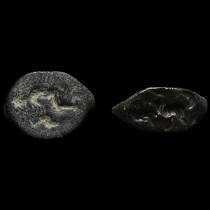 Greek Bronze Ring Bezel Group