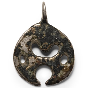 Roman Silver Lunar Pendant