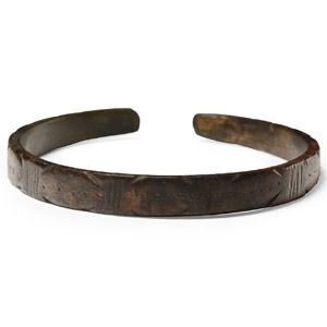 Late Roman Decorated Bronze Bracelet