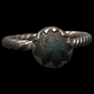 Medieval Silver Ring with Cabochon