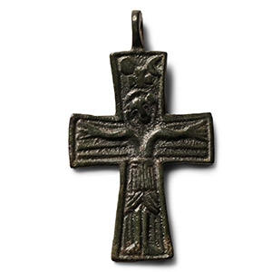 Byzantine Bronze Cross Pendant