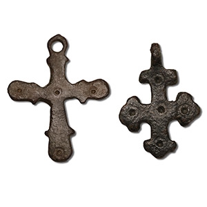 Byzantine Bronze Cross Pendant Group