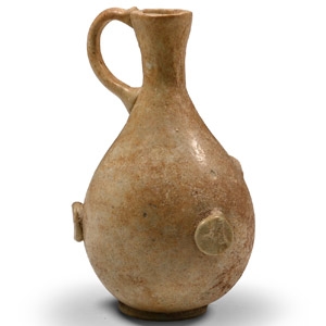 Sassanian Glass Handled Bottle