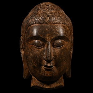 Monumental Chinese Tang Stone Head