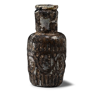 Western Asiatic Mould Blown Glass Flask