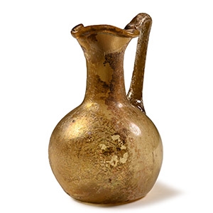 Roman Glass Flask with Handle